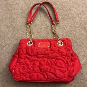 Kate Spade Cherry Red Floral Quilted Purse